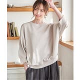 グレージュ | タックフライスドルマンプルオーバー | ikka 