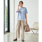 【接触冷感】裾レイヤードプリントTシャツ | ikka | 詳細画像12