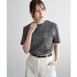 チャコール | 【接触冷感】裾レイヤードプリントTシャツ | ikka