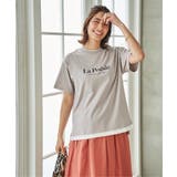 【接触冷感】裾レイヤードプリントTシャツ | ikka | 詳細画像2