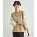 ベージュ | カットドッキングレイヤードプルオーバー | ikka