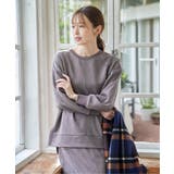 コーヒー | GOKU楽カットソー フェイクスエード裾スリットプルオーバー | ikka 