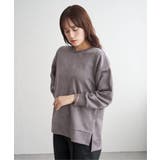 GOKU楽カットソー フェイクスエード裾スリットプルオーバー | ikka  | 詳細画像12 