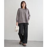 GOKU楽カットソー フェイクスエード裾スリットプルオーバー | ikka  | 詳細画像14 