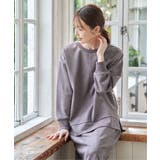 GOKU楽カットソー フェイクスエード裾スリットプルオーバー | ikka  | 詳細画像2 