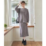 GOKU楽カットソー フェイクスエード裾スリットプルオーバー | ikka  | 詳細画像5 