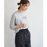 ライトグレー | 【2点セット】シア?ロゴプリント 7分袖プルオーバーセット | ikka