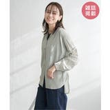 ミントグリーン | 【雑誌InRed5月号掲載】シアーバックリボンブラウス | ikka 