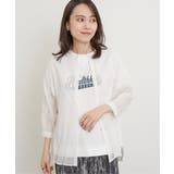 コットン楊柳バンドカラーシャツ | ikka  | 詳細画像9 