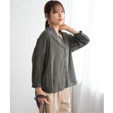 コットン楊柳バンドカラーシャツ | ikka  | 詳細画像11 