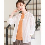 コットン楊柳バンドカラーシャツ | ikka  | 詳細画像1 