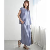 【セットアップ対応】カッセンギャザーフレンチ袖ブラウス | ikka  | 詳細画像14 