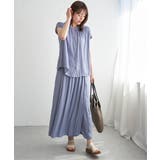 【セットアップ対応】カッセンギャザーフレンチ袖ブラウス | ikka  | 詳細画像15 