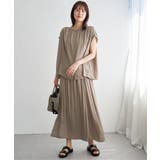 【セットアップ対応】カッセンギャザーフレンチ袖ブラウス | ikka  | 詳細画像17 