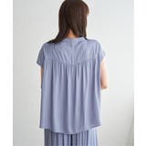 【セットアップ対応】カッセンギャザーフレンチ袖ブラウス | ikka  | 詳細画像23 