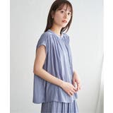 【セットアップ対応】カッセンギャザーフレンチ袖ブラウス | ikka  | 詳細画像24 