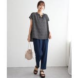 ジョーゼットフレンチスリーブブラウス | ikka  | 詳細画像8 