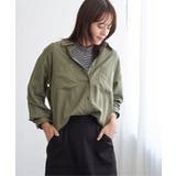 カーキ | セルロース／デニムポケ付きシャツ | ikka 