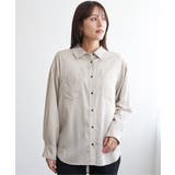 セルロース／デニムポケ付きシャツ | ikka  | 詳細画像25 