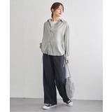 サテン／ドビーサイドリボンシャツ | ikka  | 詳細画像12 