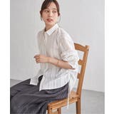 オフホワイト | サテン／ドビーサイドリボンシャツ | ikka 