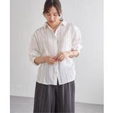 サテン／ドビーサイドリボンシャツ | ikka  | 詳細画像14 