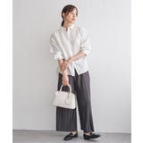 サテン／ドビーサイドリボンシャツ | ikka  | 詳細画像15 