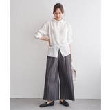 サテン／ドビーサイドリボンシャツ | ikka  | 詳細画像16 