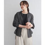 サテン／ドビーサイドリボンシャツ | ikka  | 詳細画像17 