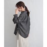 サテン／ドビーサイドリボンシャツ | ikka  | 詳細画像18 