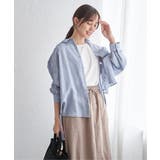 サテン／ドビーサイドリボンシャツ | ikka  | 詳細画像22 