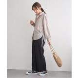 サテン／ドビーサイドリボンシャツ | ikka  | 詳細画像26 