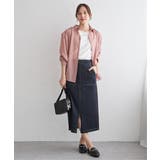 サテン／ドビーサイドリボンシャツ | ikka  | 詳細画像28 