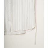 サテン／ドビーサイドリボンシャツ | ikka  | 詳細画像35 