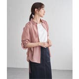 ピンク | サテン／ドビーサイドリボンシャツ | ikka 