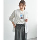 冷感リネンバンドカラーシャツ | ikka  | 詳細画像13 