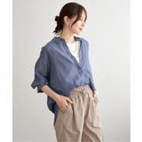 シアーデニム7分袖シャツ | ikka  | 詳細画像8 