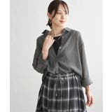 ミディアムグレー | シアーデニム7分袖シャツ | ikka 