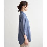 シアーデニム7分袖シャツ | ikka  | 詳細画像19 