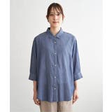 シアーデニム7分袖シャツ | ikka  | 詳細画像21 