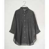 シアーデニム7分袖シャツ | ikka  | 詳細画像22 