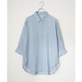 シアーデニム7分袖シャツ | ikka  | 詳細画像31 