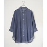 シアーデニム7分袖シャツ | ikka  | 詳細画像33 