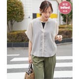 グレージュ | 【雑誌InRed6月号掲載】コットンライクシアードルマンブラウス | ikka 