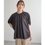 【接触冷感】ドルマンギャザーシャツ | ikka | 詳細画像1