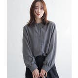 チャコール | 前後2WAYバンドカラーシャツ | ikka 