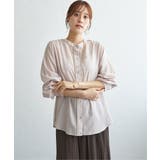 グレージュ | 前後2WAYバンドカラーシャツ | ikka
