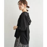 【接触冷感／UVカット】シアー7分袖フードシャツ | ikka  | 詳細画像9 