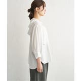 【接触冷感／UVカット】シアー7分袖フードシャツ | ikka  | 詳細画像17 