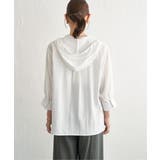 【接触冷感／UVカット】シアー7分袖フードシャツ | ikka  | 詳細画像18 